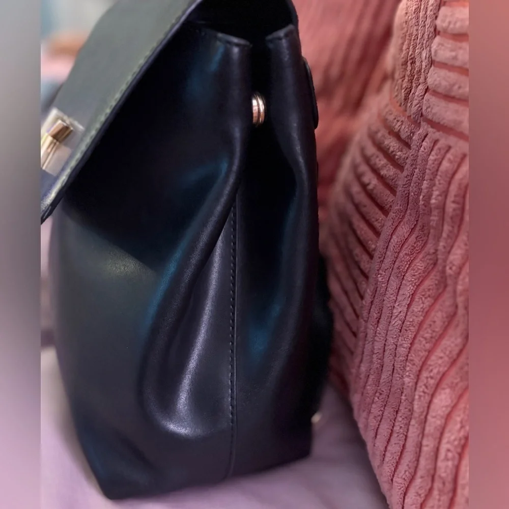 Michael Kors Black Leather Chain-Handle Shoulder Bag